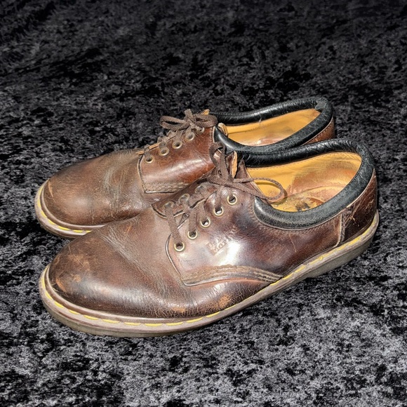 Dr. Martens 8053 Dark Brown Crazy Horse Leather 5-eye Padded Collar Shoes 12 main image 6